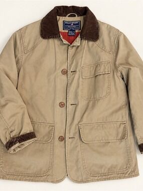 Vintage Polo Sport Ralph Lauren Sportswoman Barn Jacket Corduroy Collar